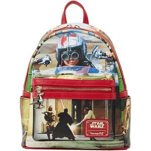 NWT Loungefly Star Wars Scenes Phantom Menace Mini Backpack